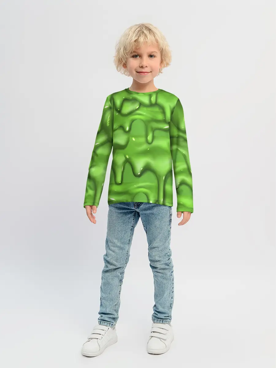 Детский лонгслив / Green Slime