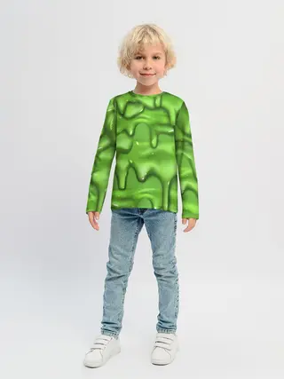Детский лонгслив / Green Slime