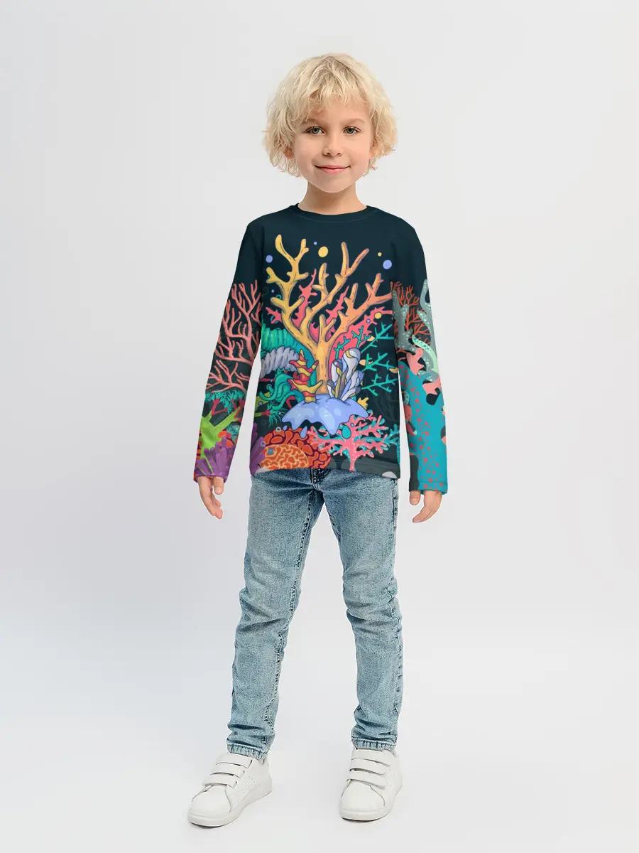 Детский лонгслив / Морской пейзаж