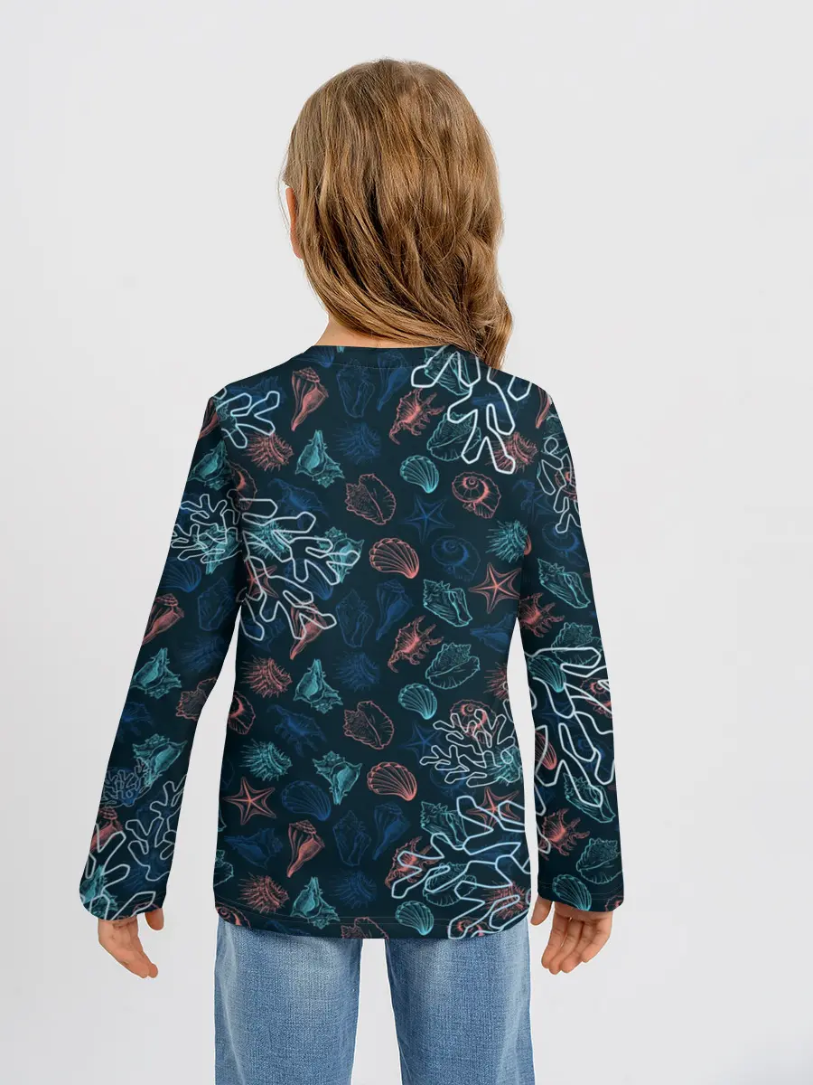 Детский лонгслив / Ракушки