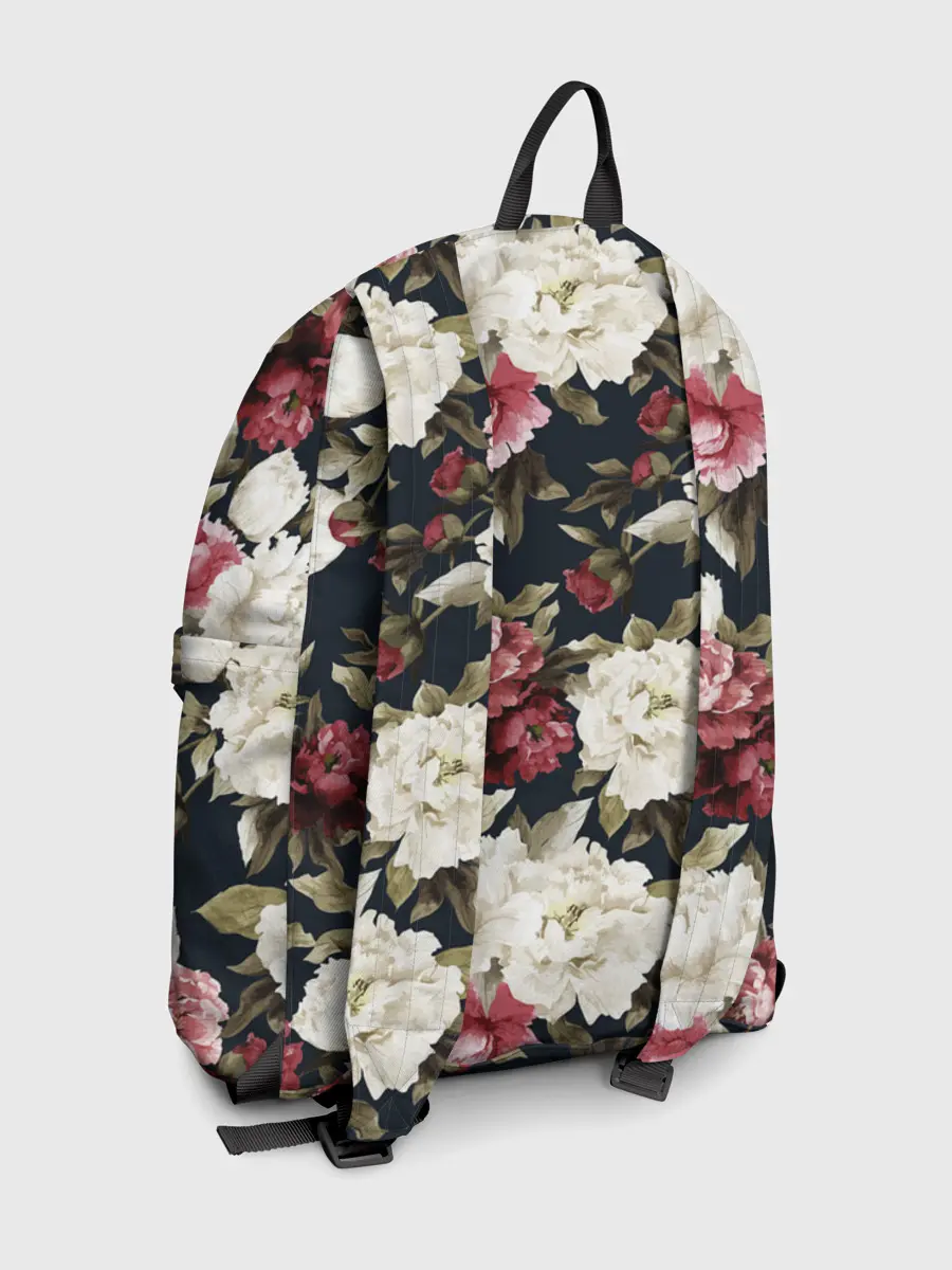 Рюкзак джинсовый / Акварель, розы
