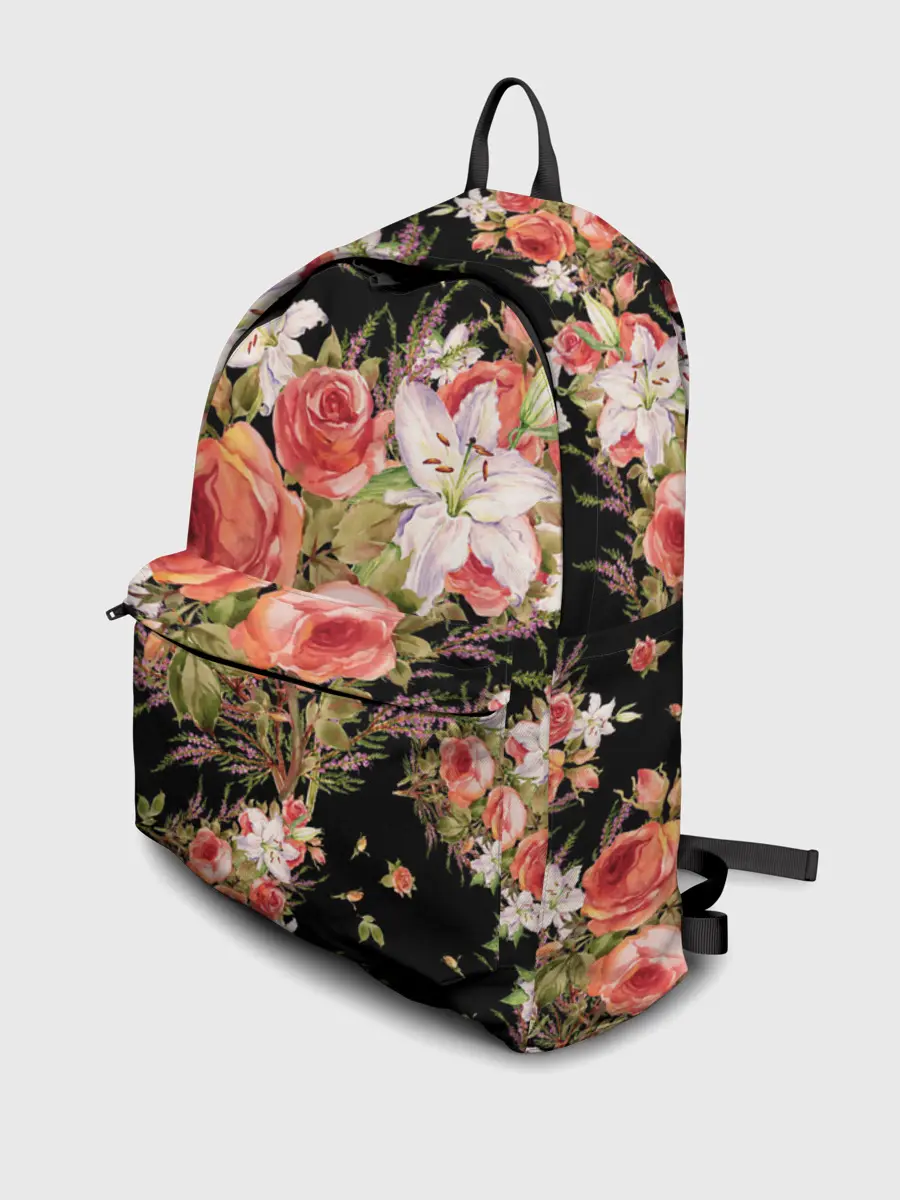 Рюкзак джинсовый / Лилии и розы