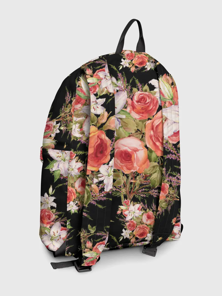 Рюкзак джинсовый / Лилии и розы