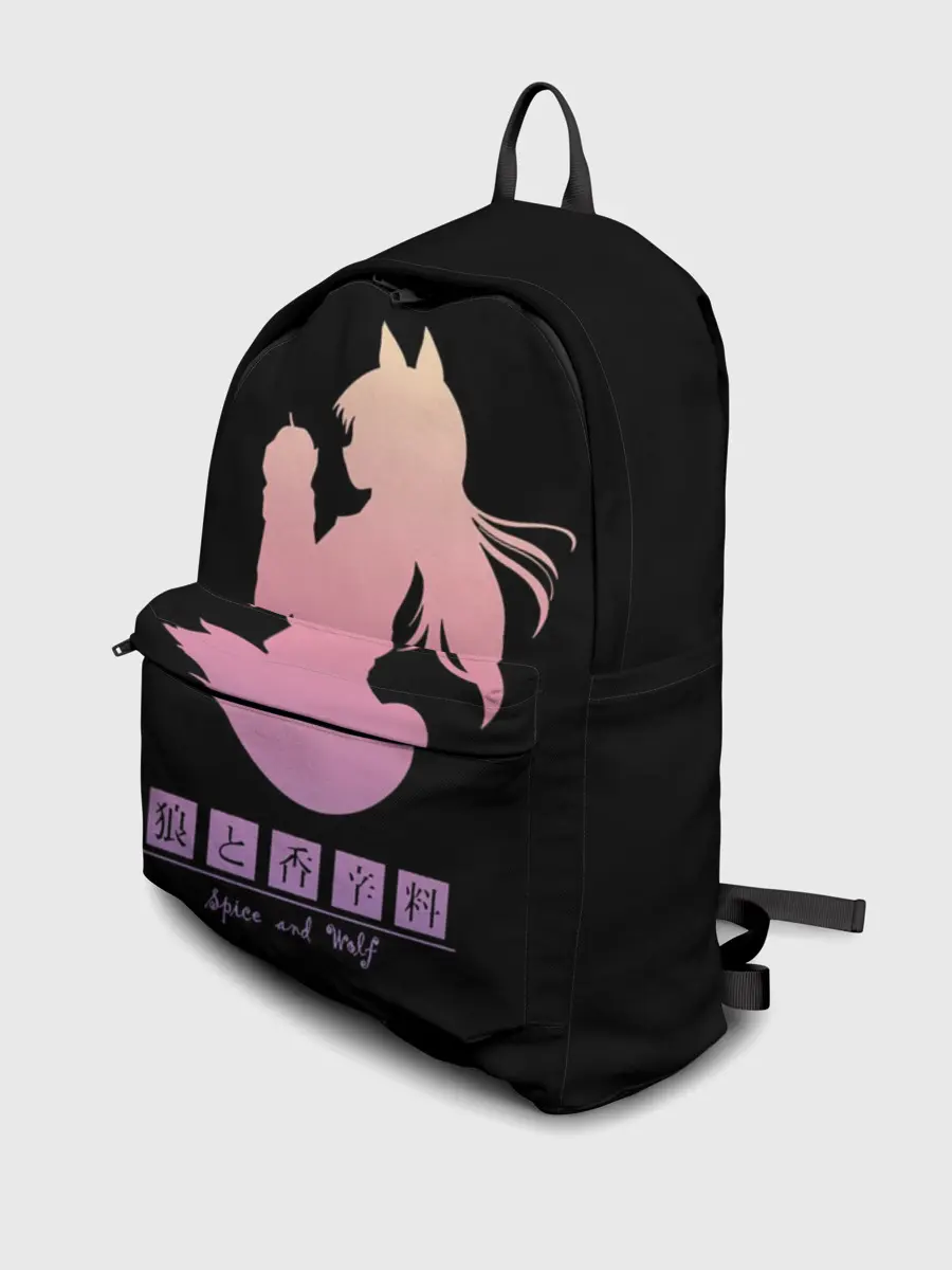 Рюкзак джинсовый / силуэт Аниме-девочки-оборотня