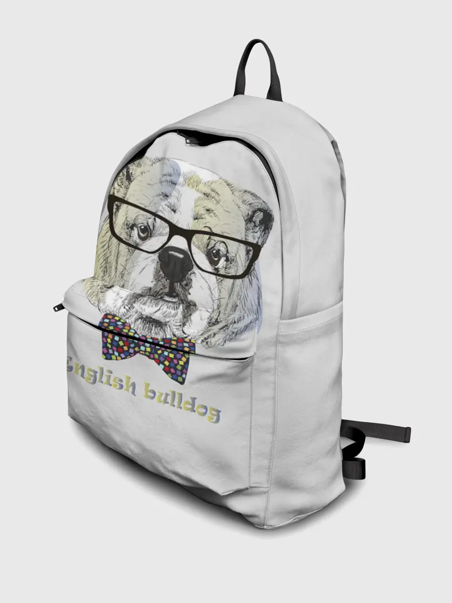 Рюкзак джинсовый / Английский бульдог