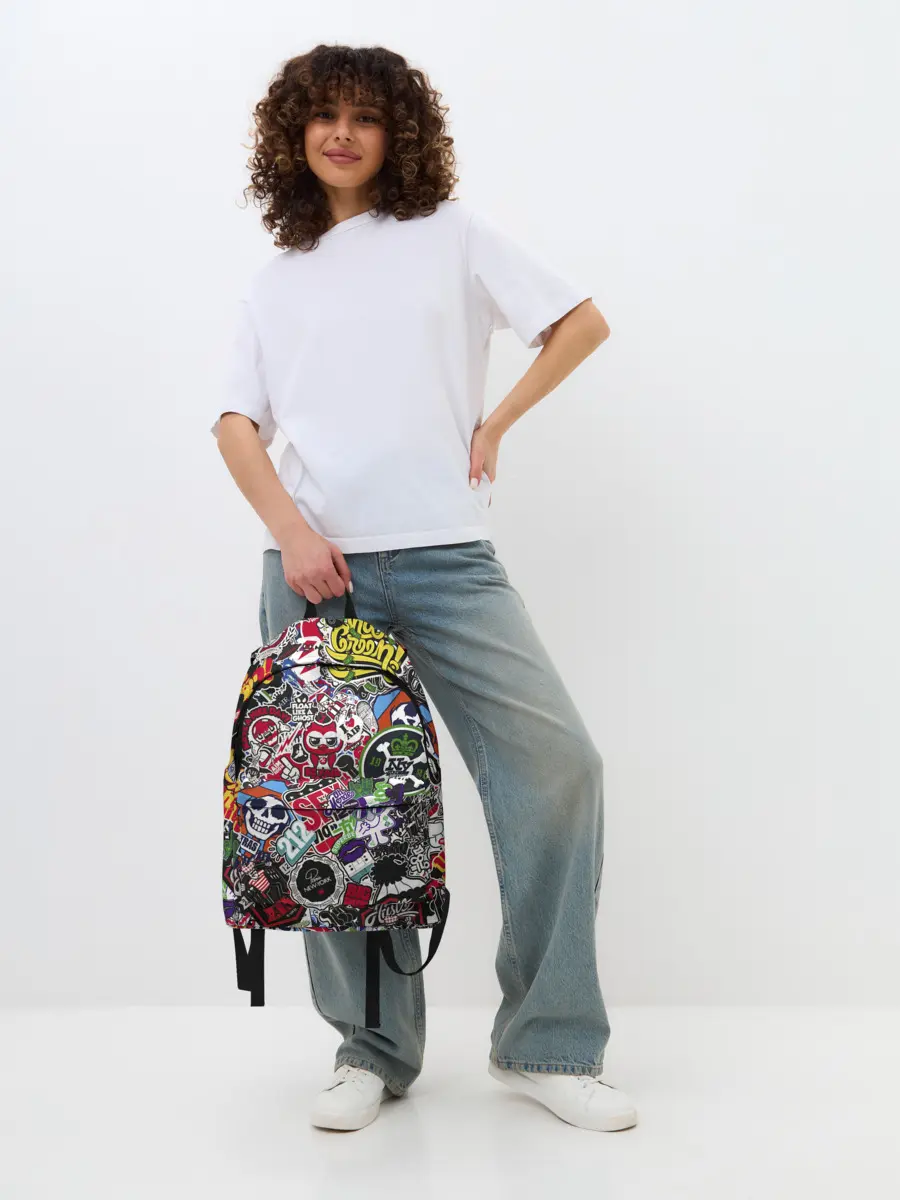 Рюкзак джинсовый / Stickerbombing New York