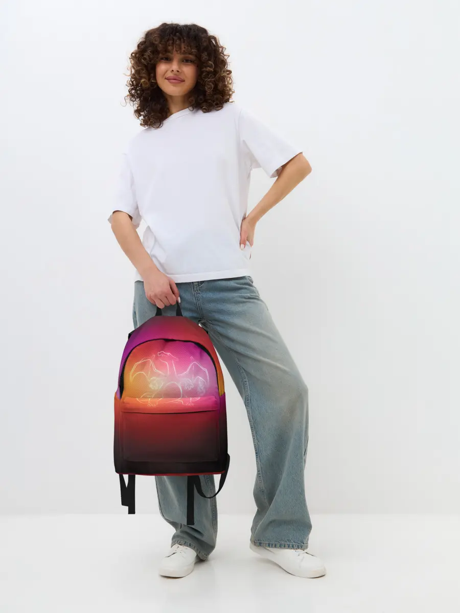 Рюкзак джинсовый / Прозрачный Чаризард