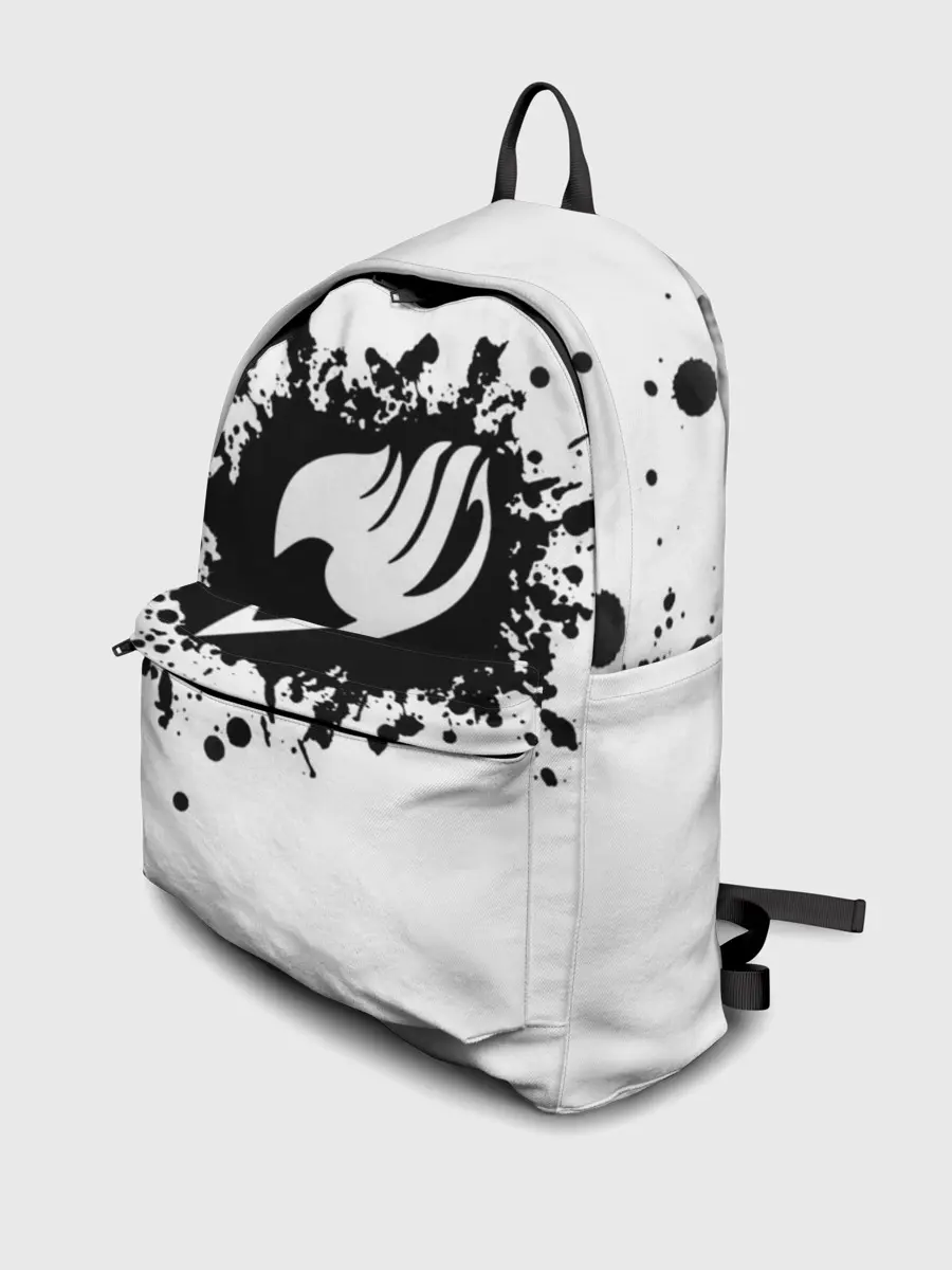 Рюкзак джинсовый / Белая эмблема Хвоста Феи