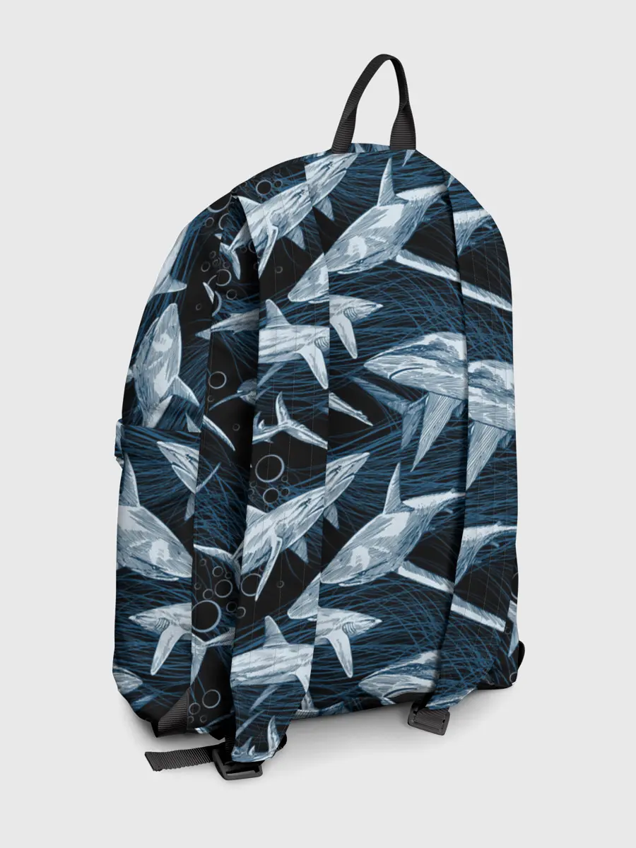 Рюкзак джинсовый / Акулы