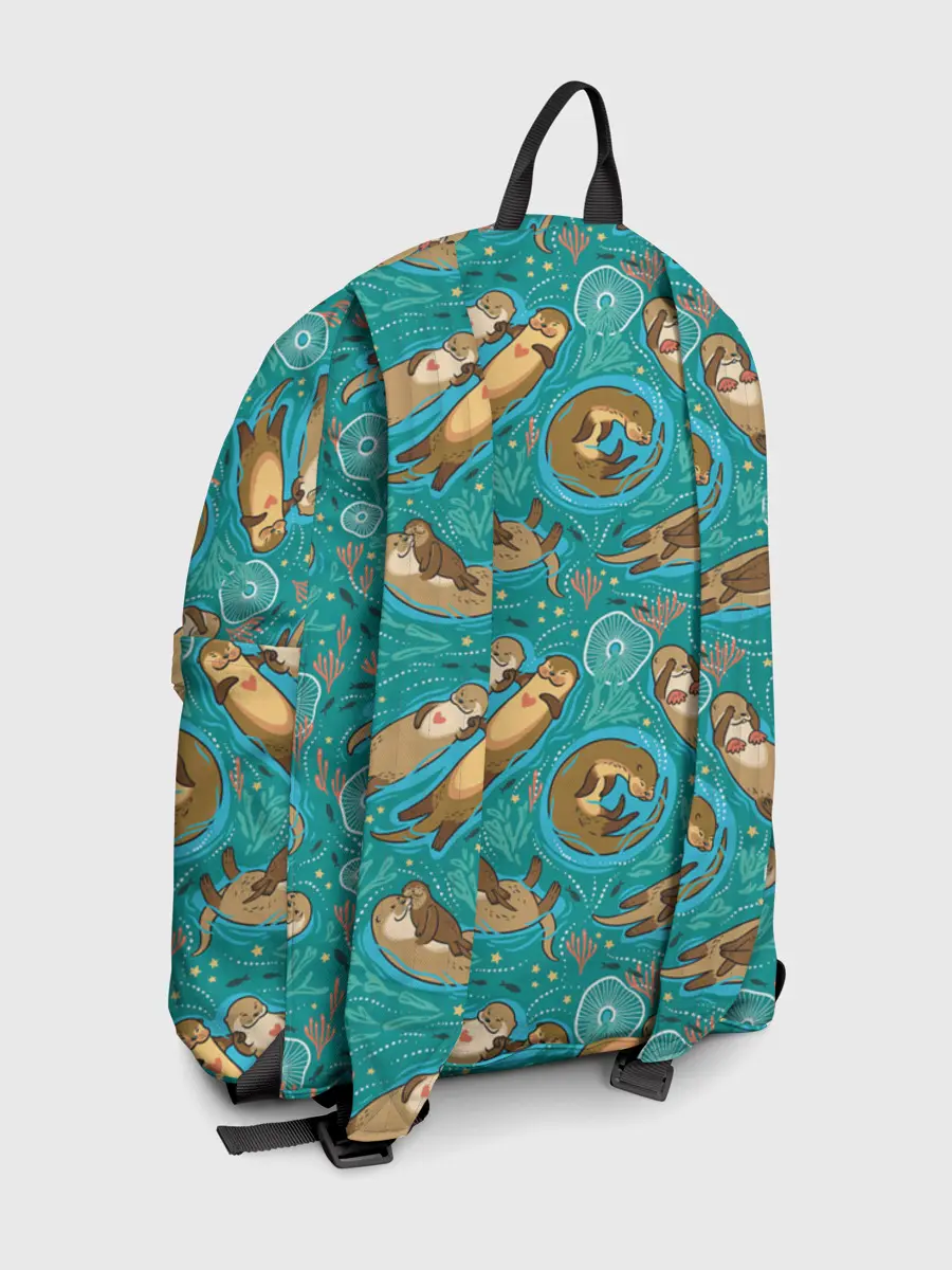 Рюкзак джинсовый / Весёлые выдры