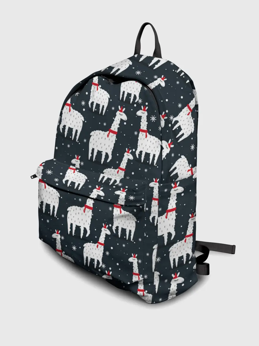 Рюкзак джинсовый / Новогодние ламы