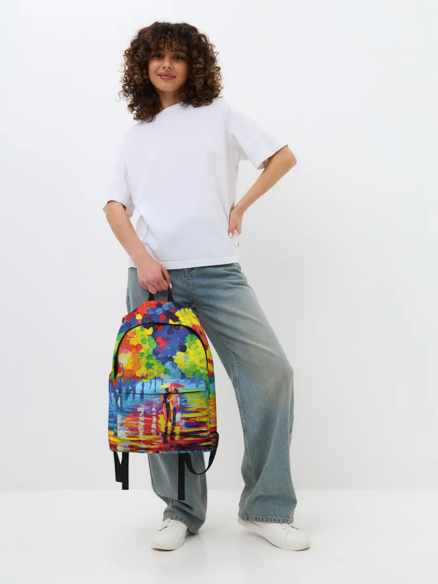 Рюкзак джинсовый / Осенний бульвар