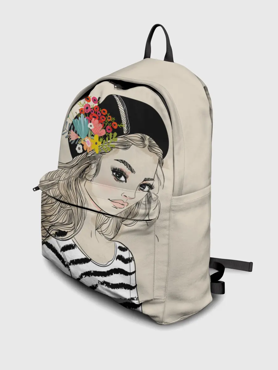 Рюкзак джинсовый / Парижанка в берете