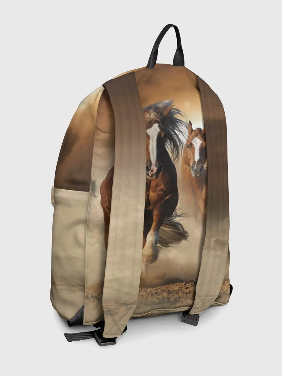 Рюкзак джинсовый / Бегущие лошади