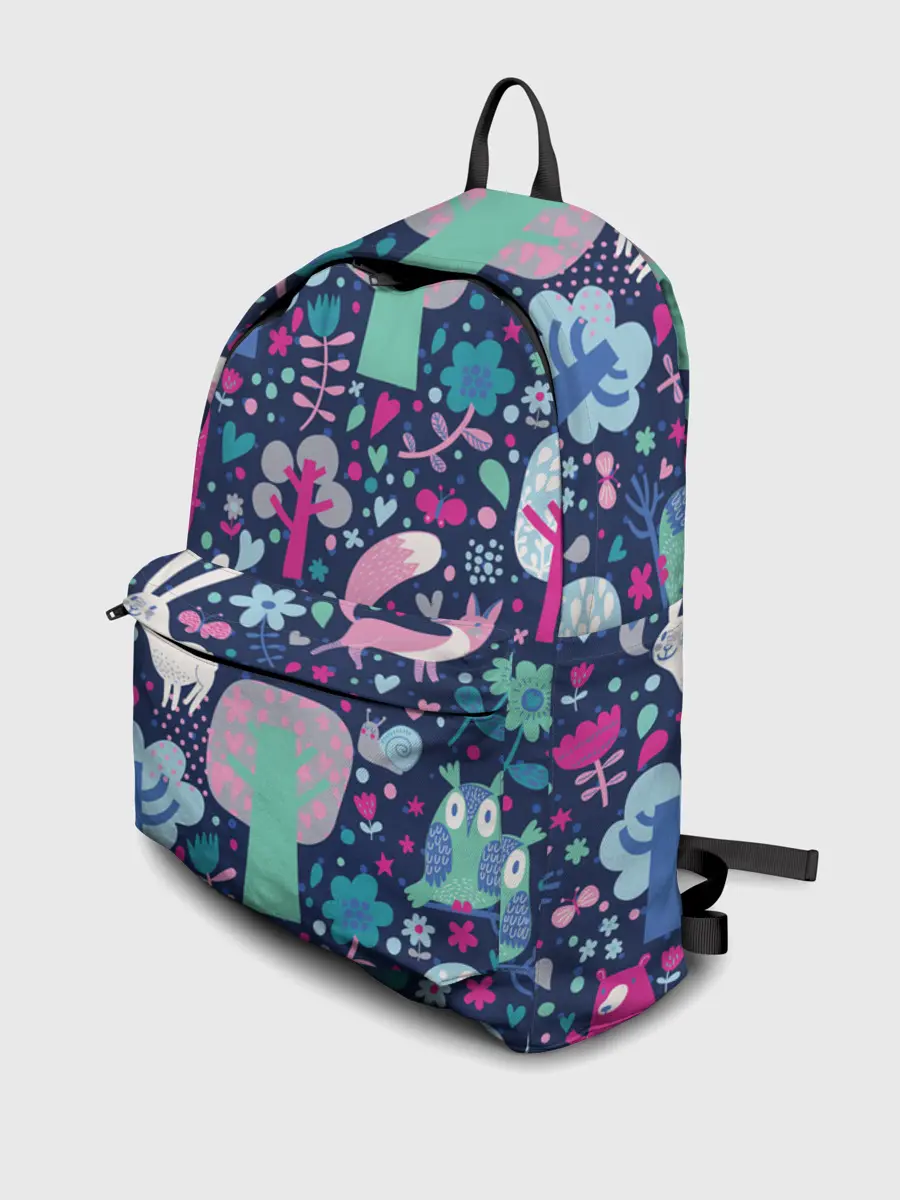 Рюкзак джинсовый / Лесные животные