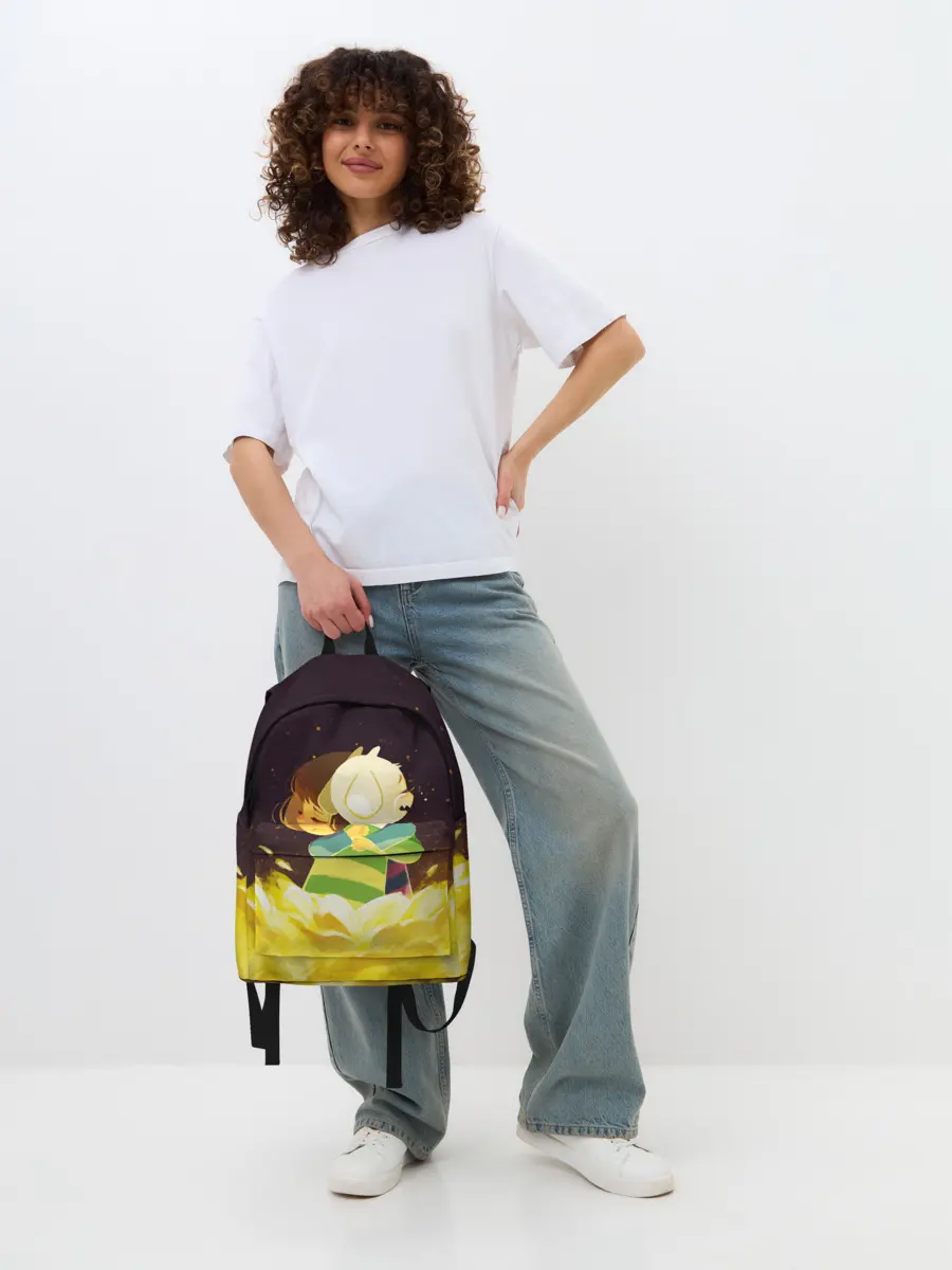 Рюкзак джинсовый / Фриск и Азриэль - UNDERTALE