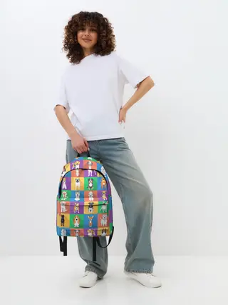 Рюкзак джинсовый / Забавные собаки