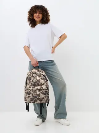 Рюкзак джинсовый / Мопсы