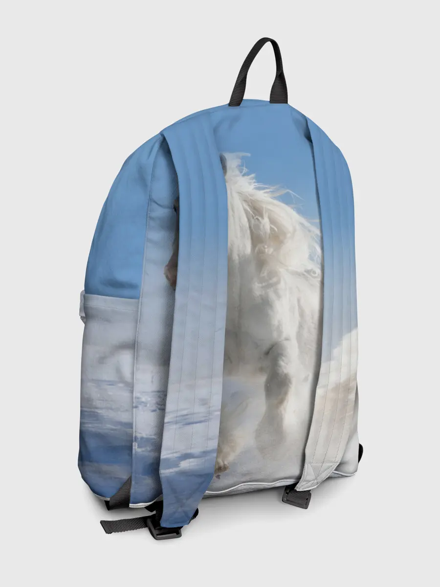 Рюкзак джинсовый / Белый скакун