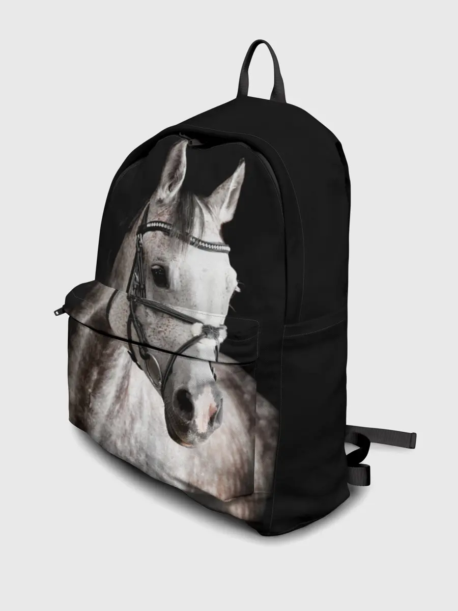 Рюкзак джинсовый / Серный в яблоках конь