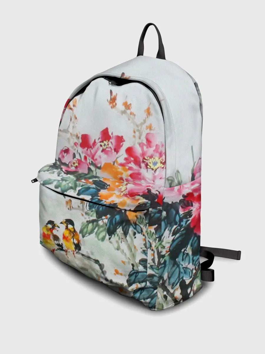 Рюкзак джинсовый / Японские цветы