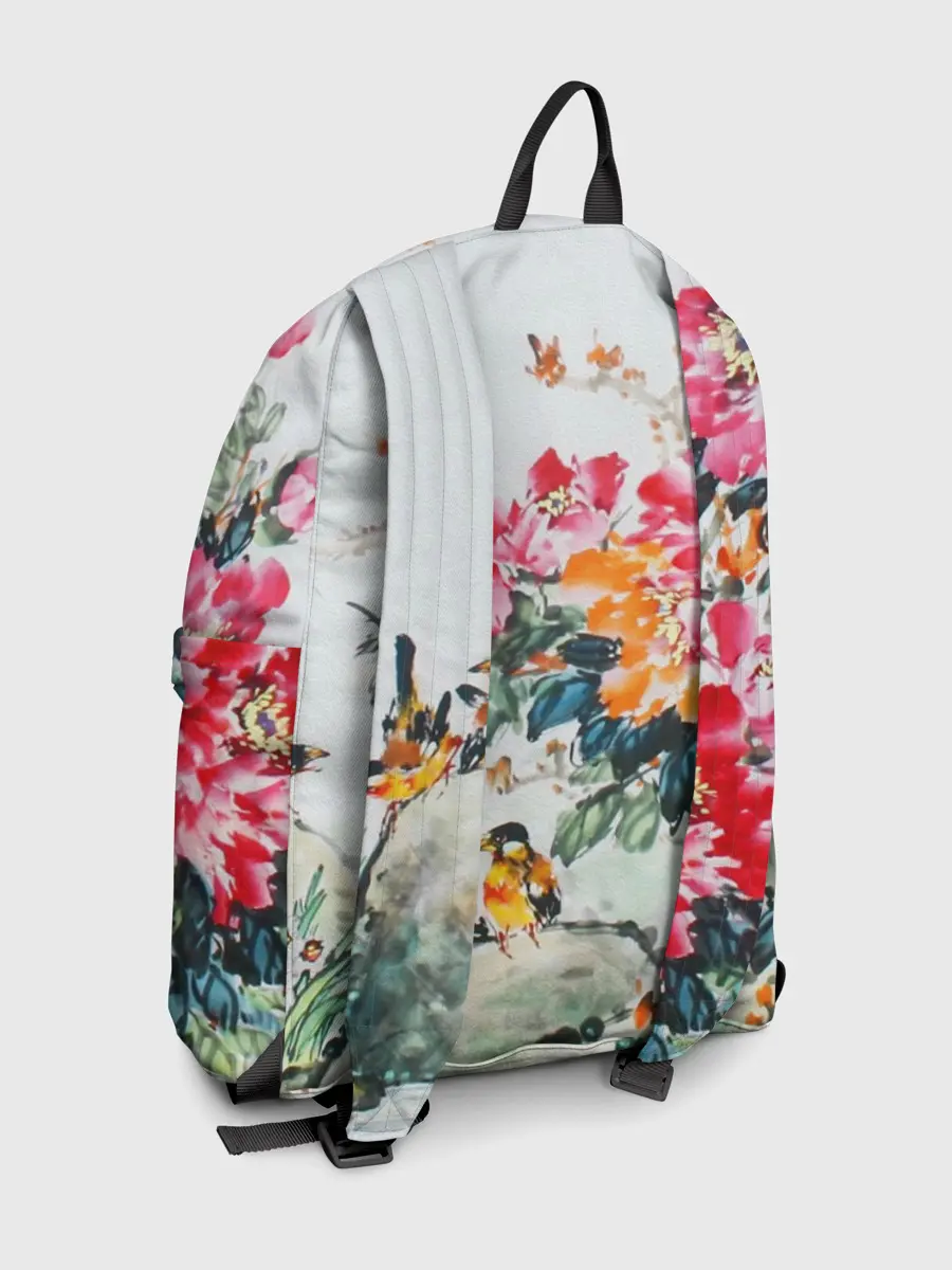 Рюкзак джинсовый / Японские цветы