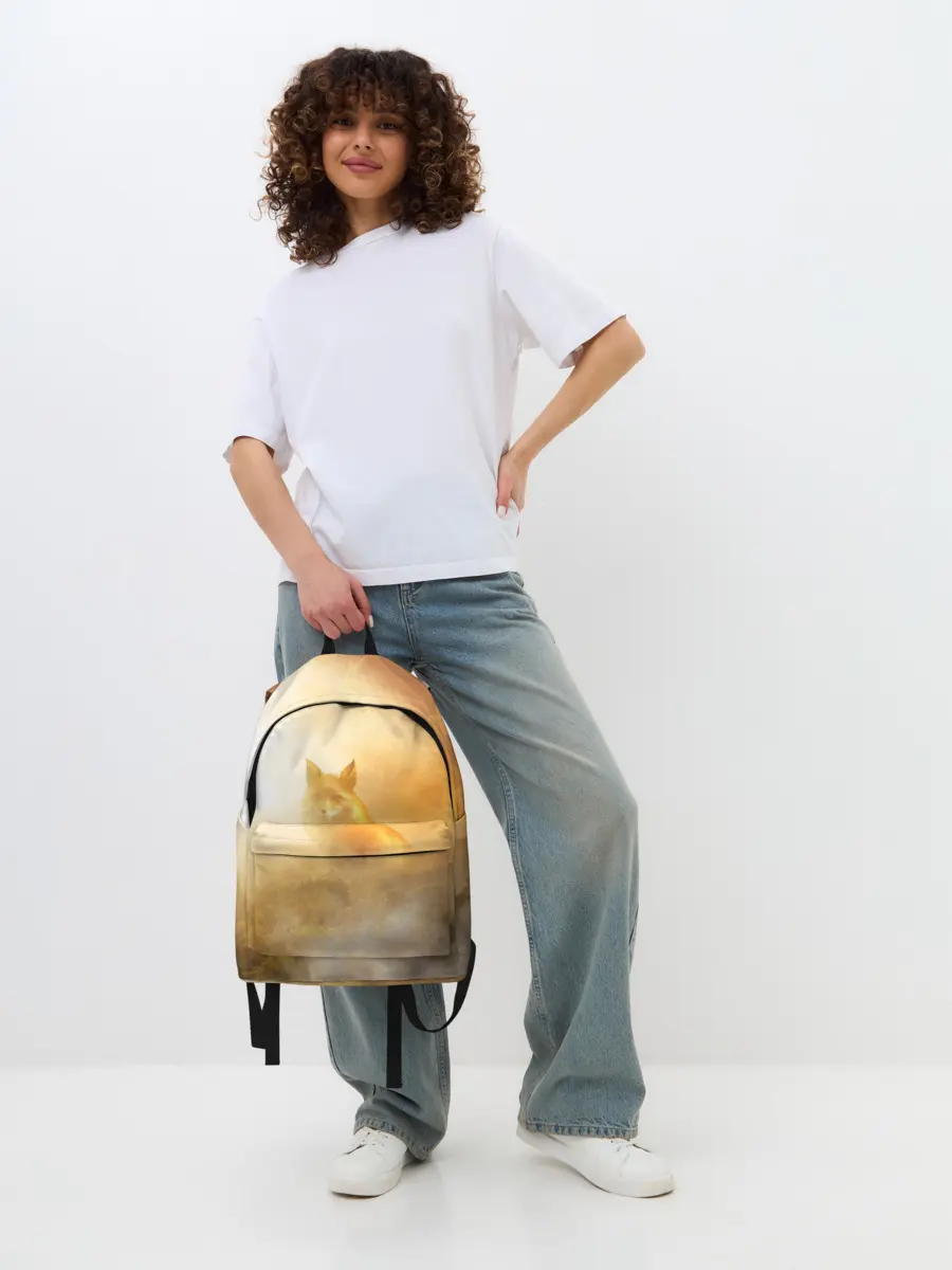 Рюкзак джинсовый / Лисичка в тумане