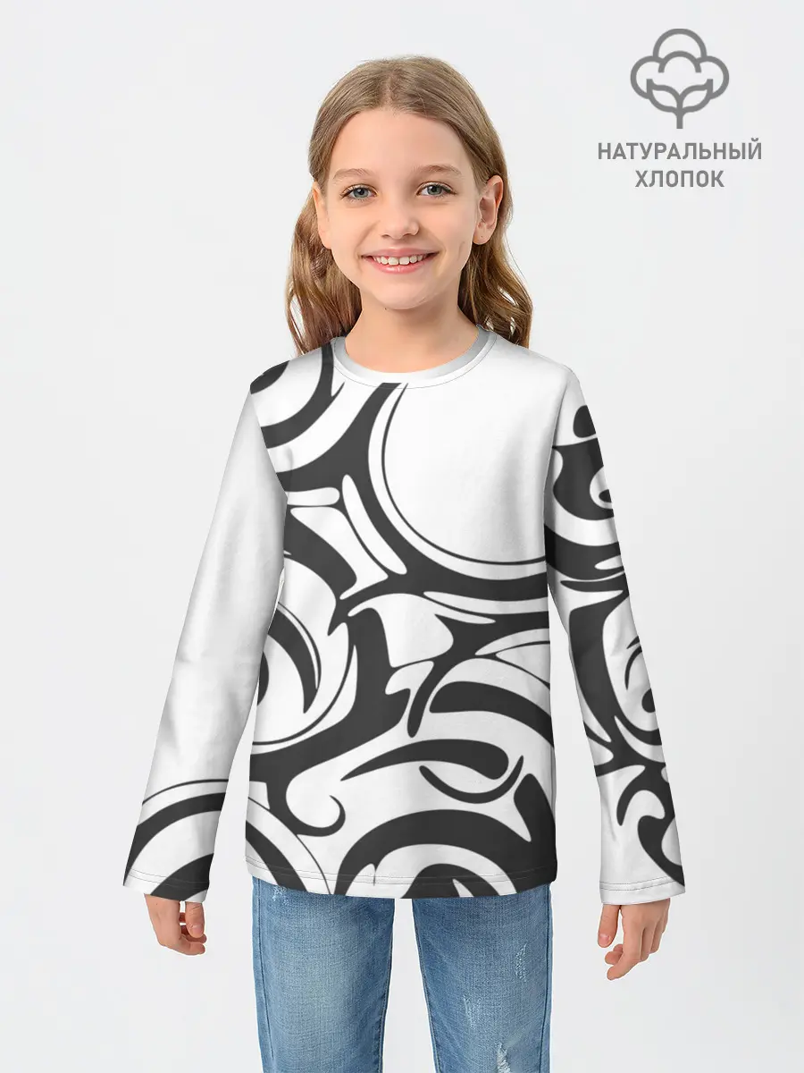 Детский лонгслив / Узоры