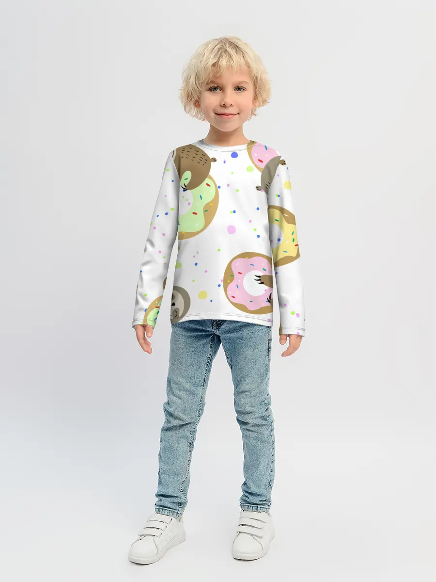 Детский лонгслив / Милый Ленивец