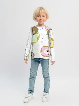 Детский лонгслив / Милый Ленивец