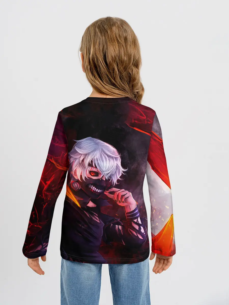 Детский лонгслив / Ken Kaneki красные жала