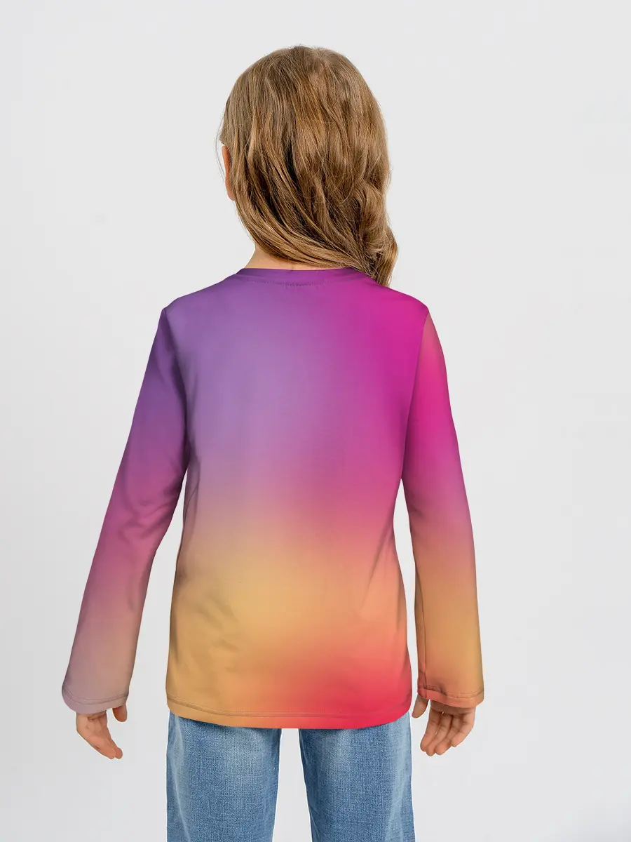 Детский лонгслив / Unicorn gradient