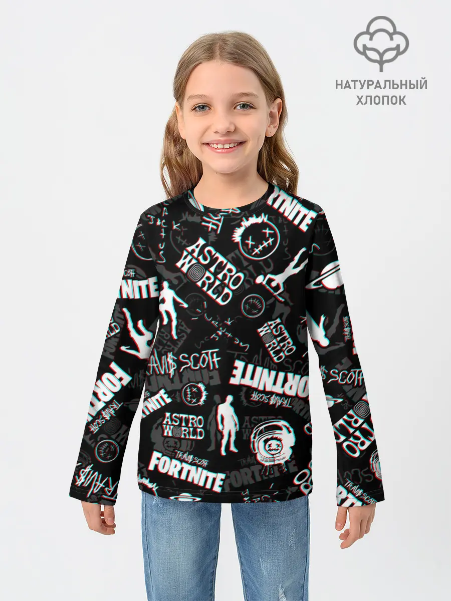 Детский лонгслив / TRAVIS SCOTT+FORTNITE