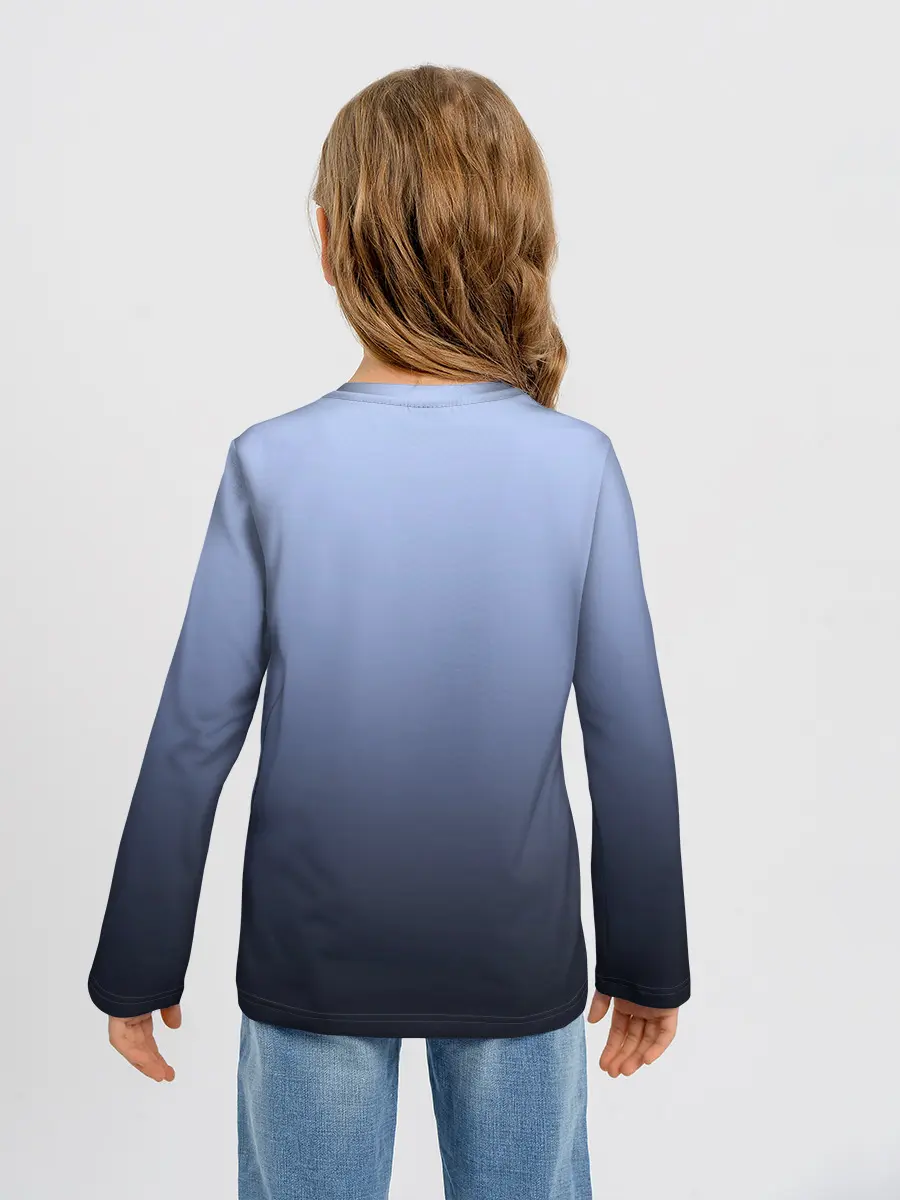 Детский лонгслив / футуристический ворон