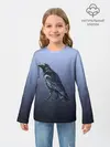 Детский лонгслив / футуристический ворон