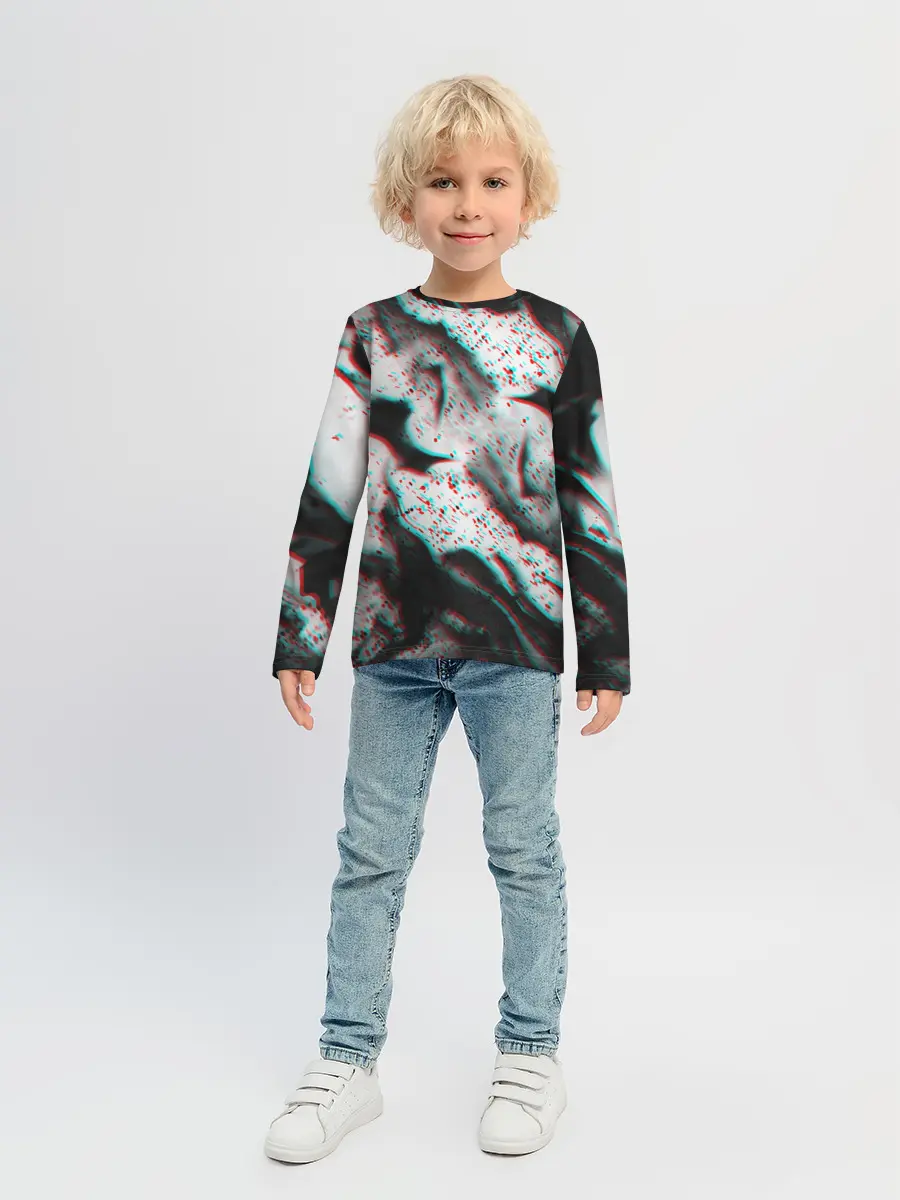 Детский лонгслив / ОГОНЬ ГЛИТЧ