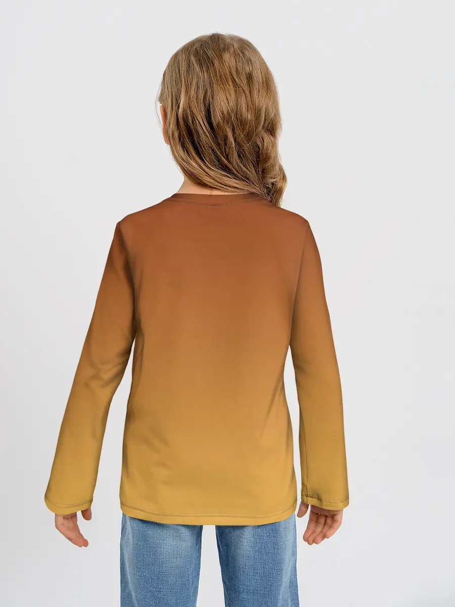 Детский лонгслив / Стилизованный арт ЛЕВ морда