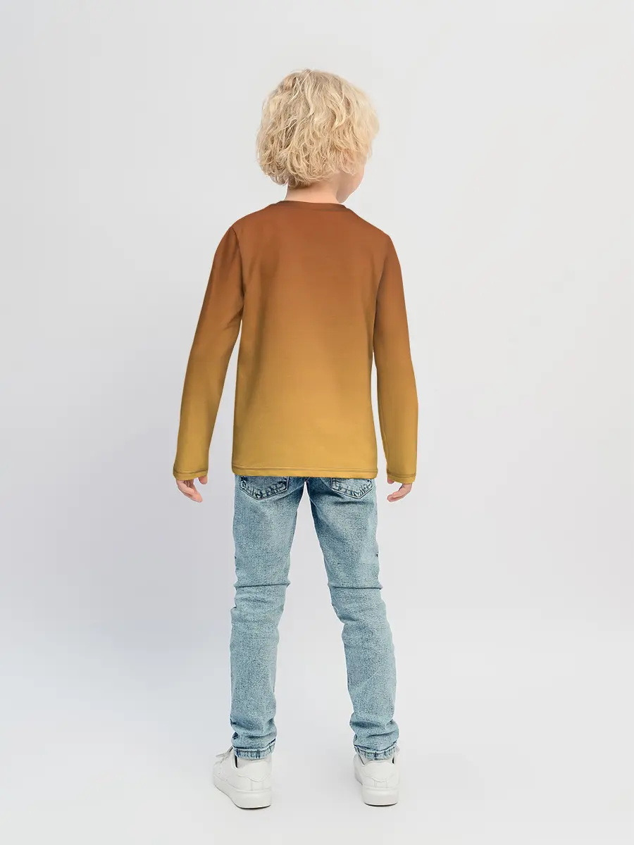 Детский лонгслив / Стилизованный арт ЛЕВ морда