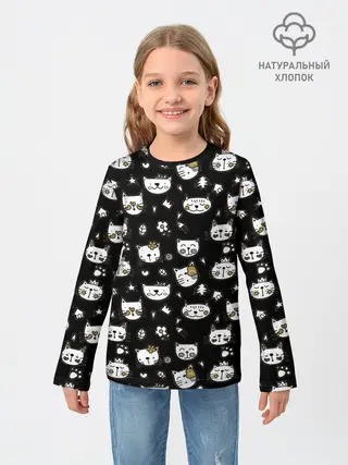 Детский лонгслив / Котики