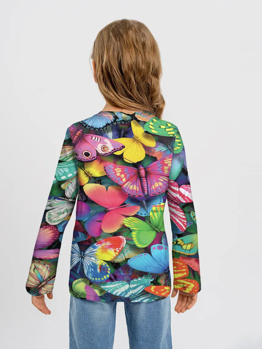 Детский лонгслив / Радужный рой