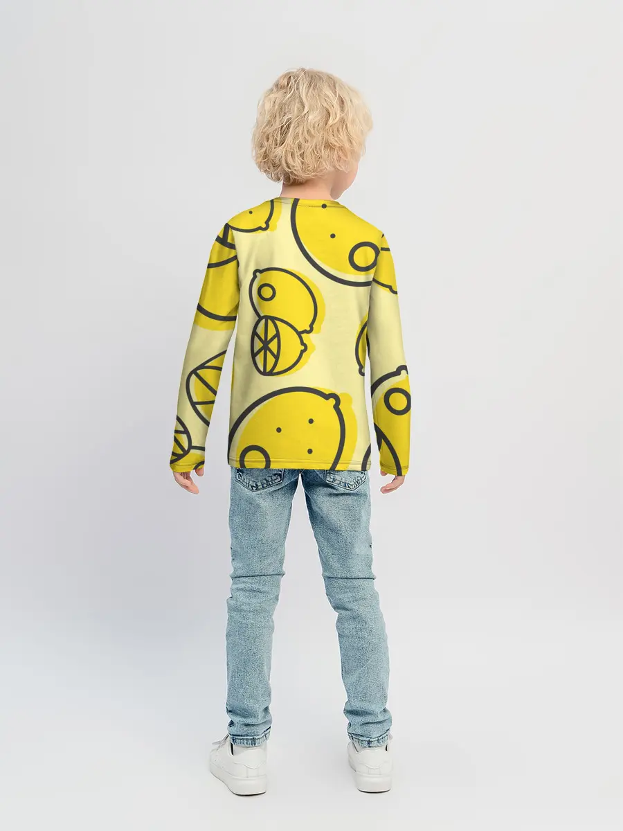 Детский лонгслив / Лимончики