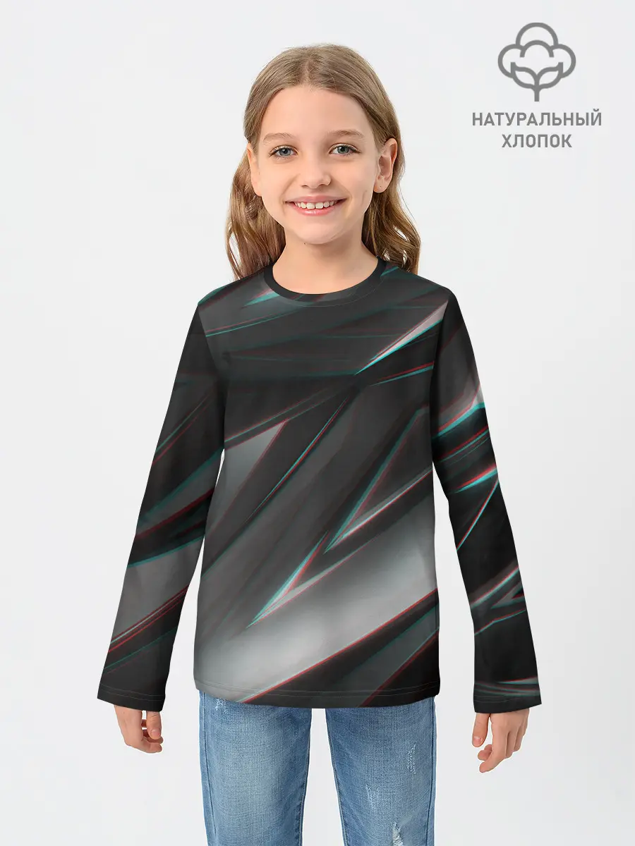 Детский лонгслив / GEOMETRY STRIPES GLITCH