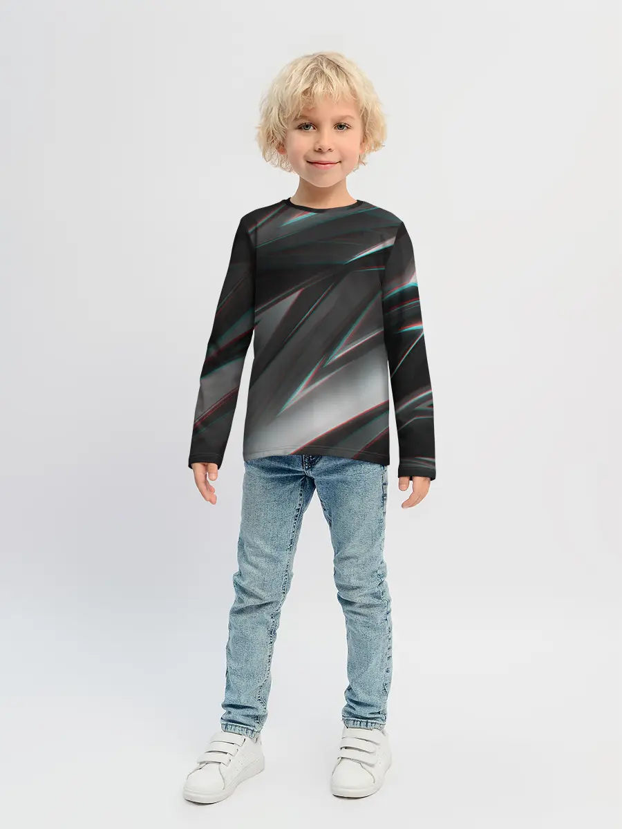 Детский лонгслив / GEOMETRY STRIPES GLITCH