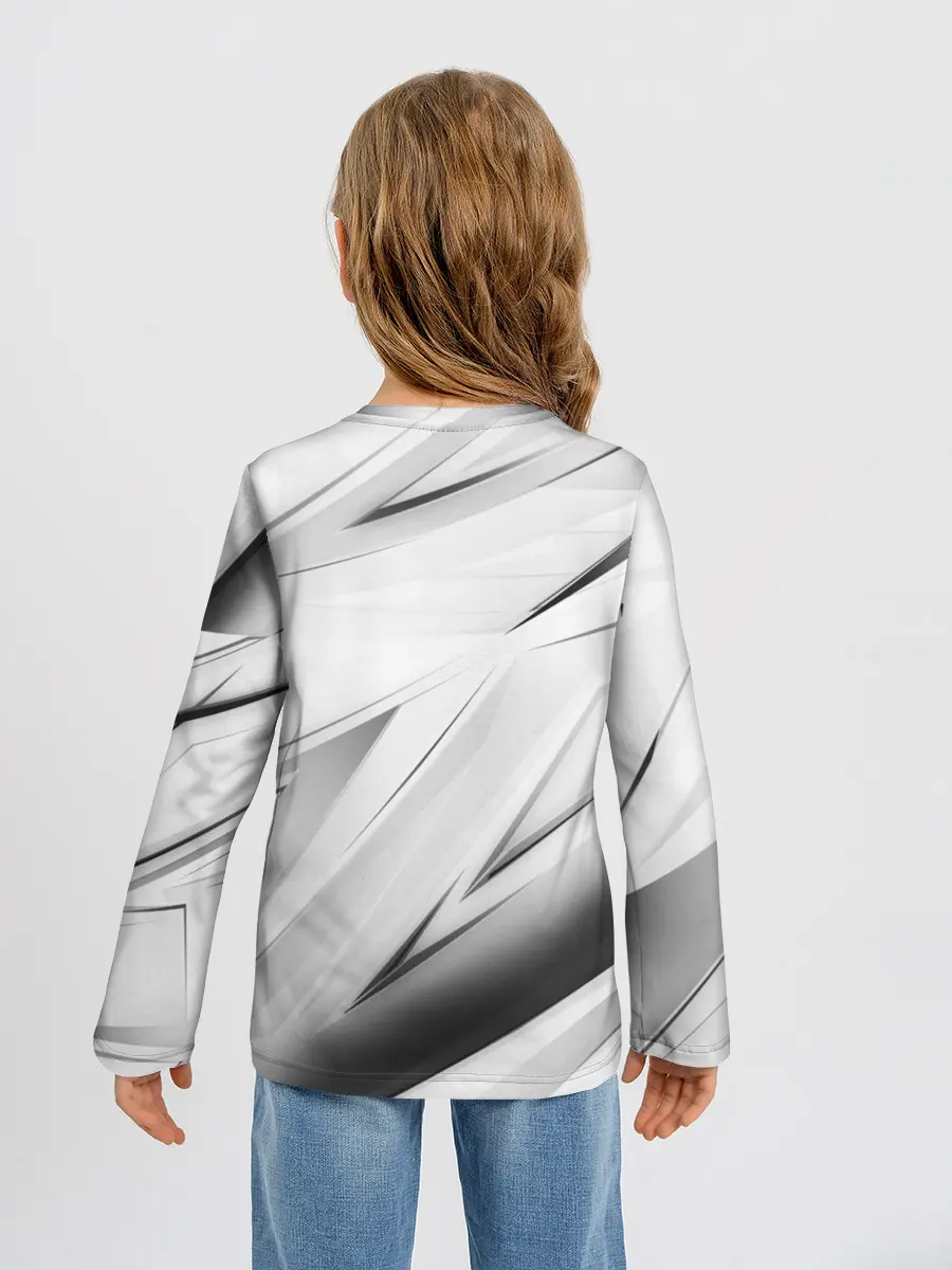 Детский лонгслив / GEOMETRY STRIPES WHITE