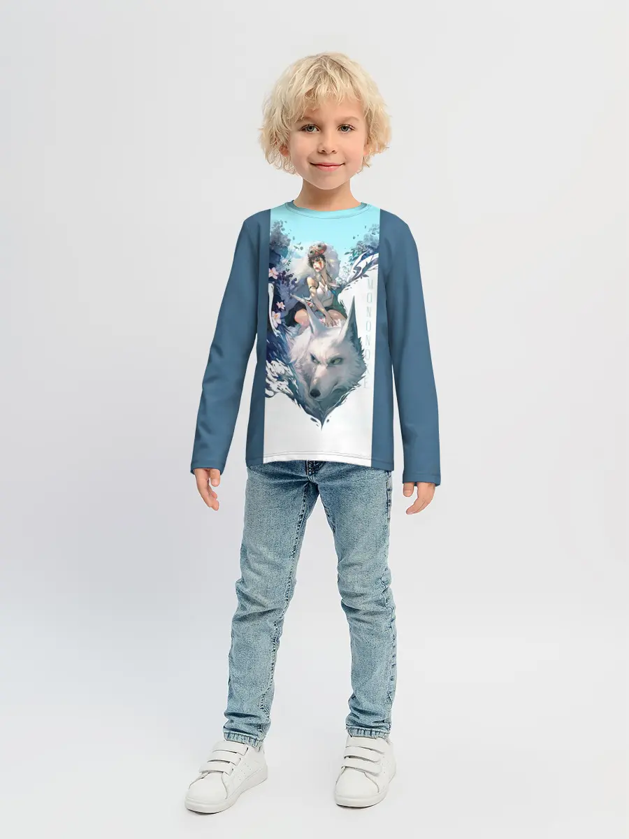 Детский лонгслив / Mononoke голубое небо