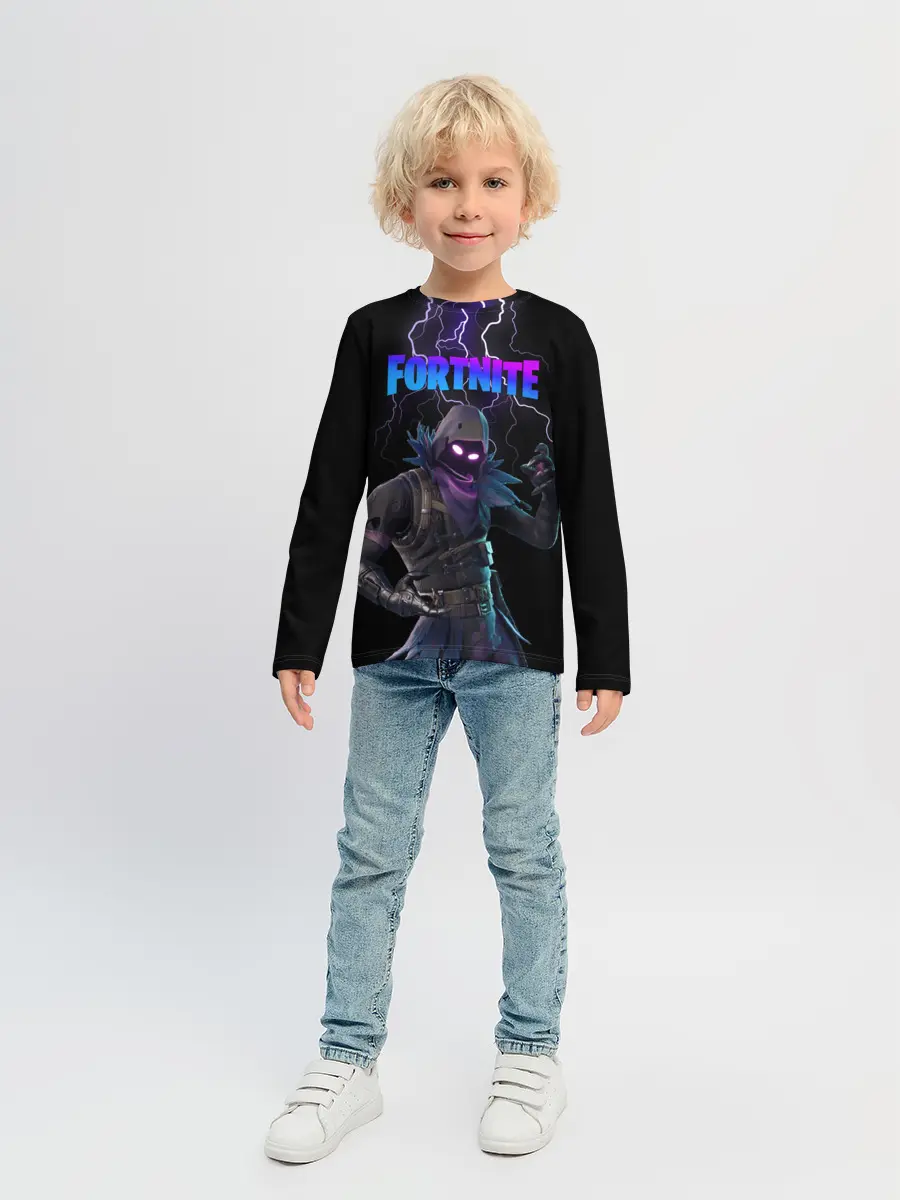 Детский лонгслив / Raven Fortnite