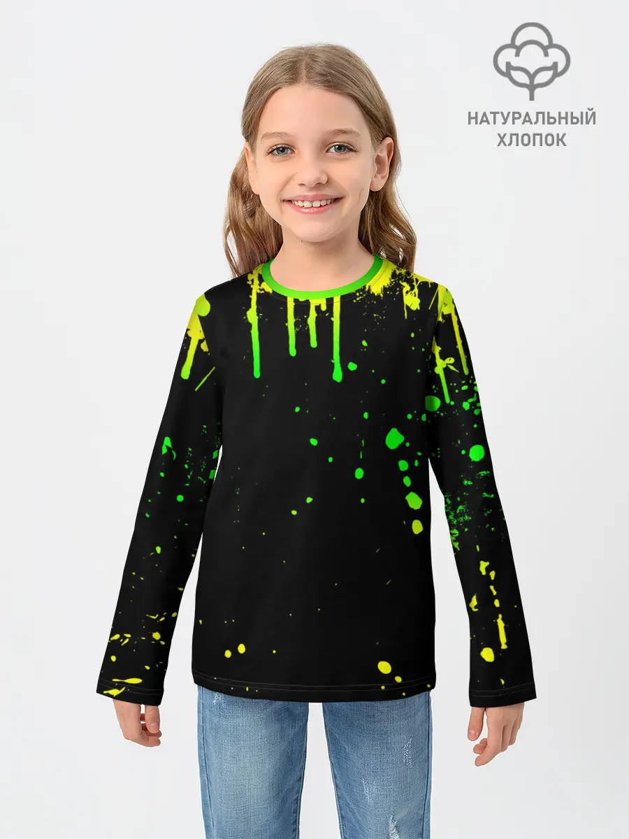 Детский лонгслив / НЕОНОВЫЕ ПОДТЕКИ