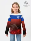 Детский лонгслив / Россия огонь