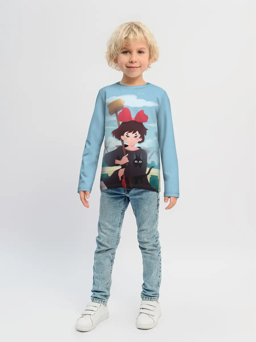 Детский лонгслив / ВЕДЬМИНА СЛУЖБА ДОСТАВКИ. Иллюстрация