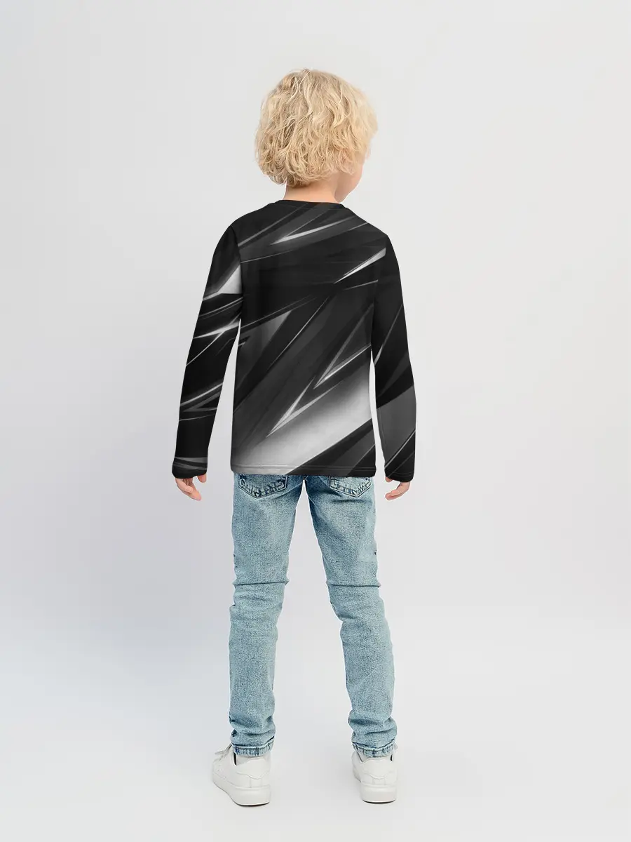 Детский лонгслив / GEOMETRY STRIPES BLACK & WHITE